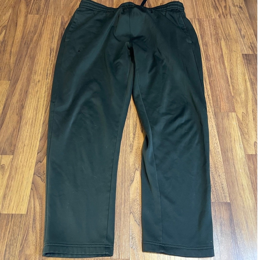 Under Armour ColdGear Mens XL Green Loose Fit Fleece Lined Training Sweatpants